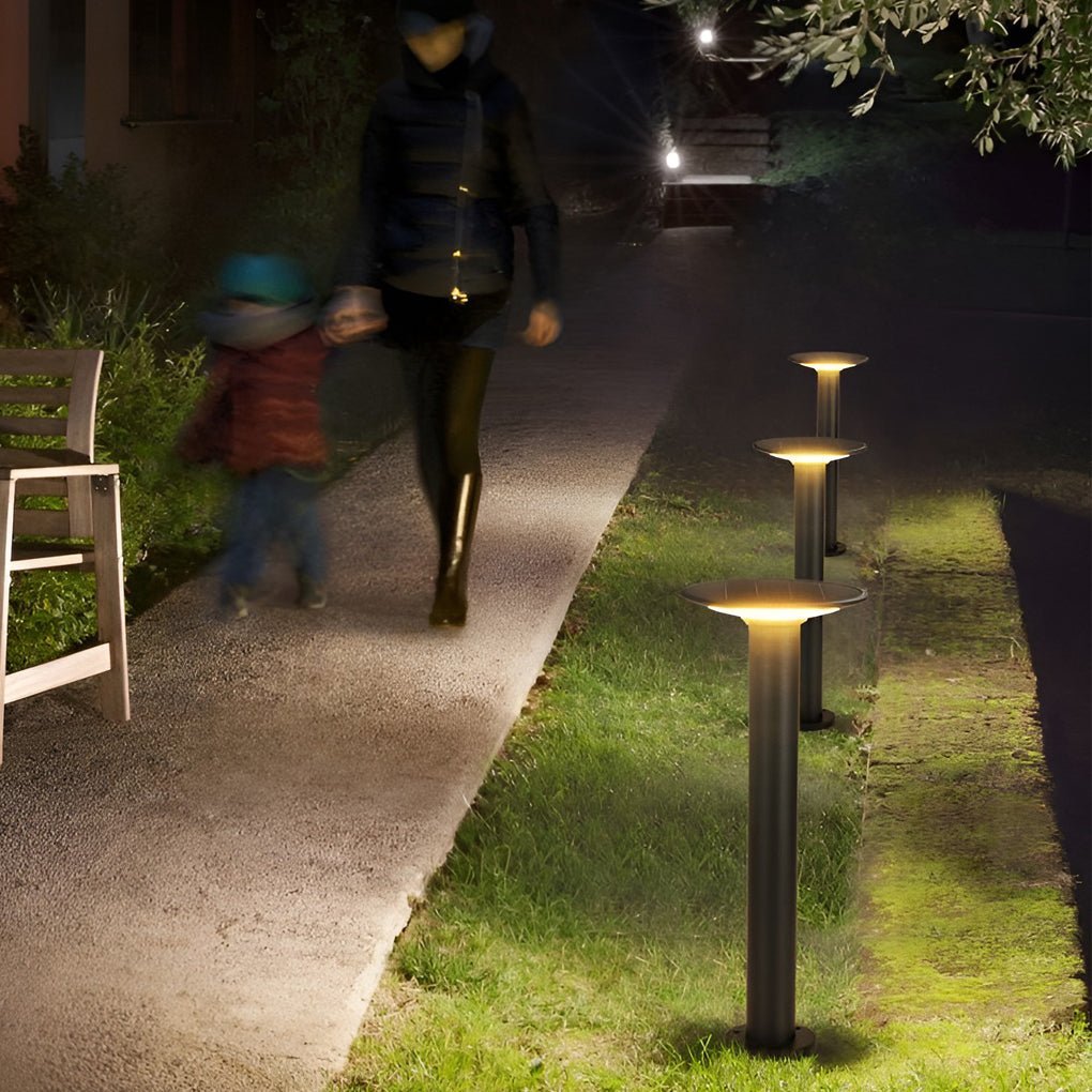 Circular UFO Shaped LED Waterproof Solar Path Lights Exterior Post Lights, Outdoor Wall Light, detail 3