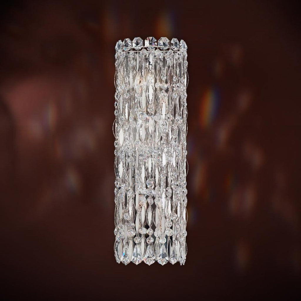 Sarella Wall Light, 4-Light, Heirloom Gold, Clear Crystal, 22"H - Option 2, Hardwired Wall Sconce, detail 2