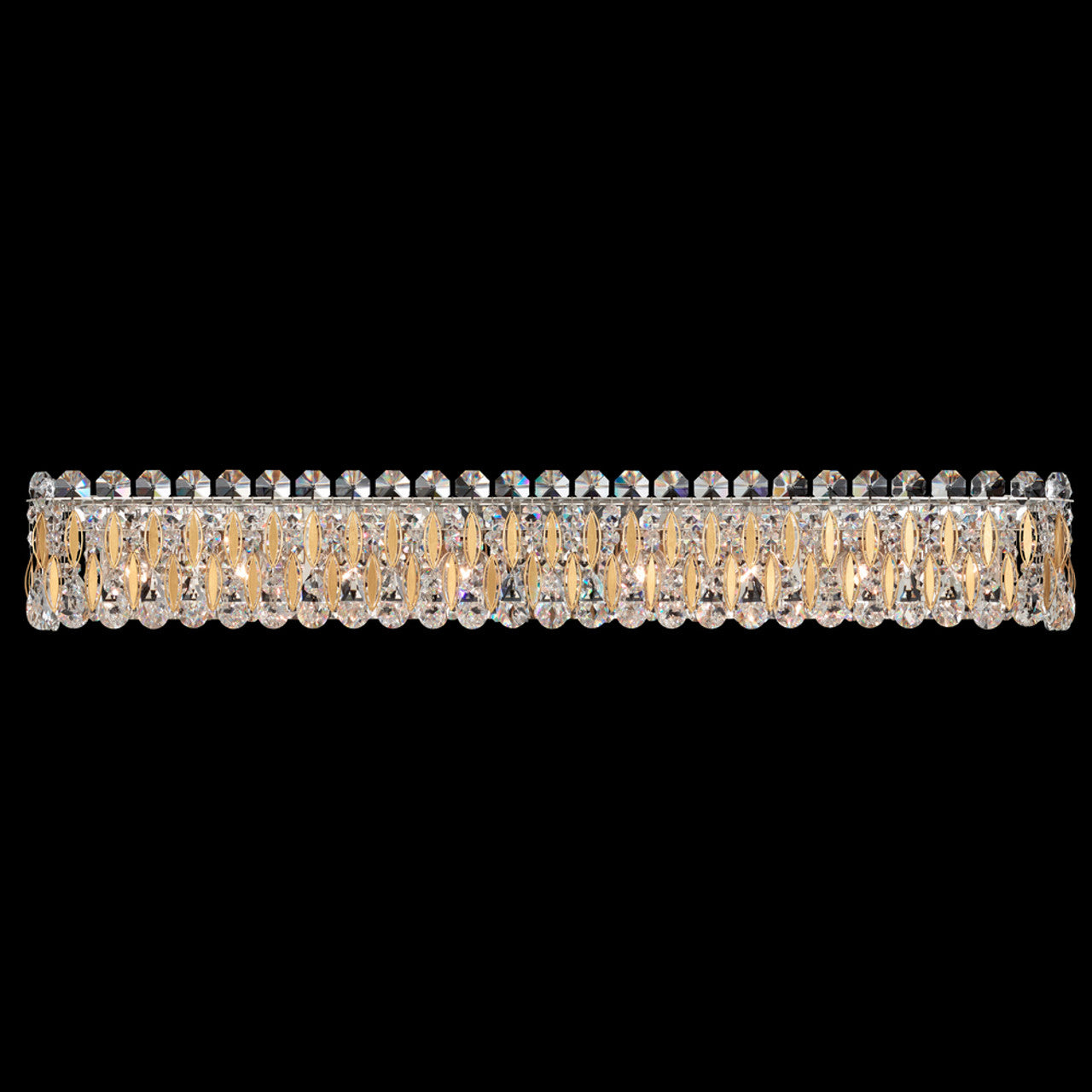Sarella Bathroom Vanity, 6-Light, White, Clear Crystal, 25.5"W, Bathroom Vanity Light, detail 2