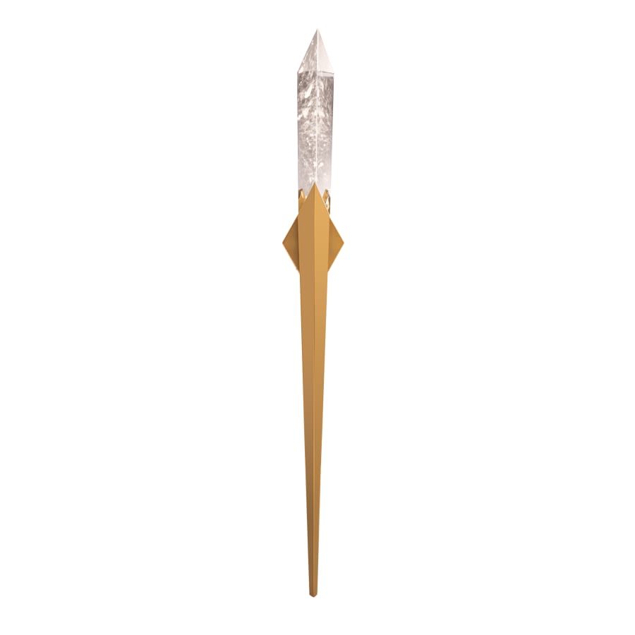 Solitude 70" Tall LED Wall Light with Clear Optic Haze Crystal, Bedroom Wall Sconce, detail 4