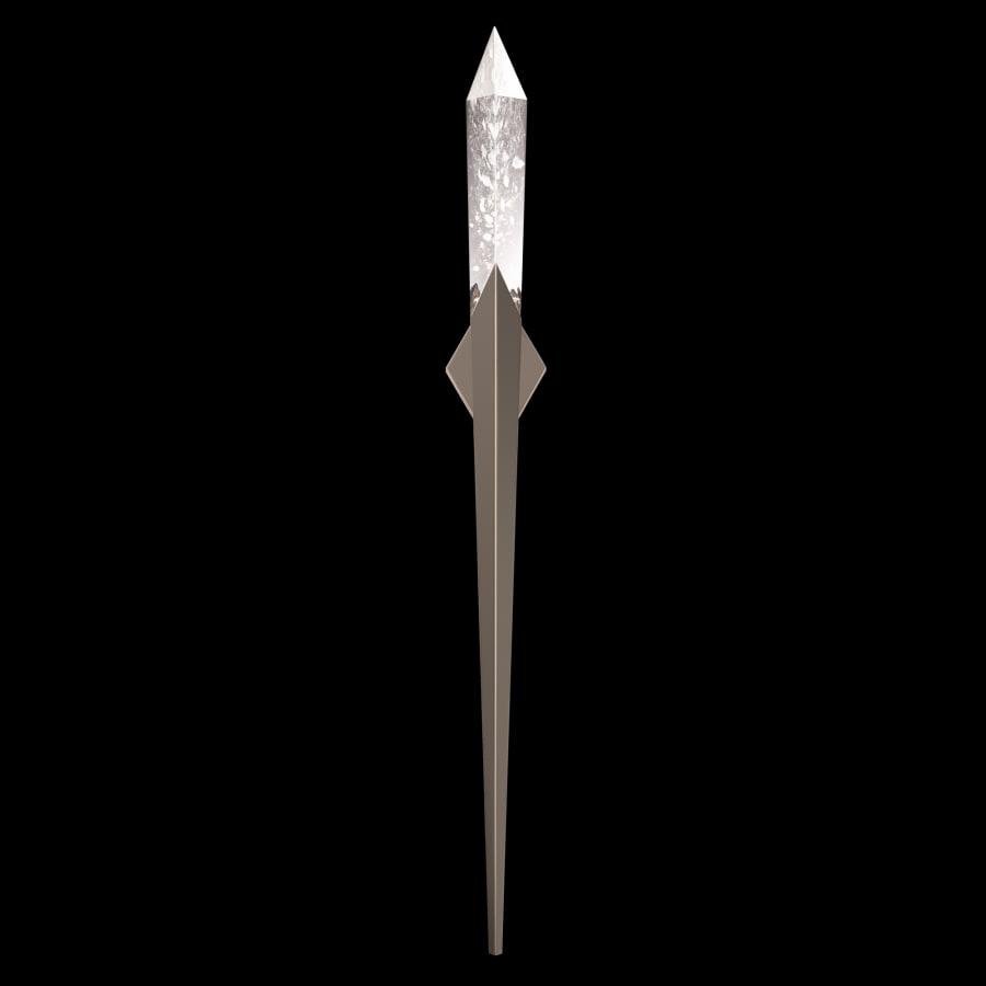 Solitude 70" Tall LED Wall Light with Clear Optic Haze Crystal, Bedroom Wall Sconce, detail 7