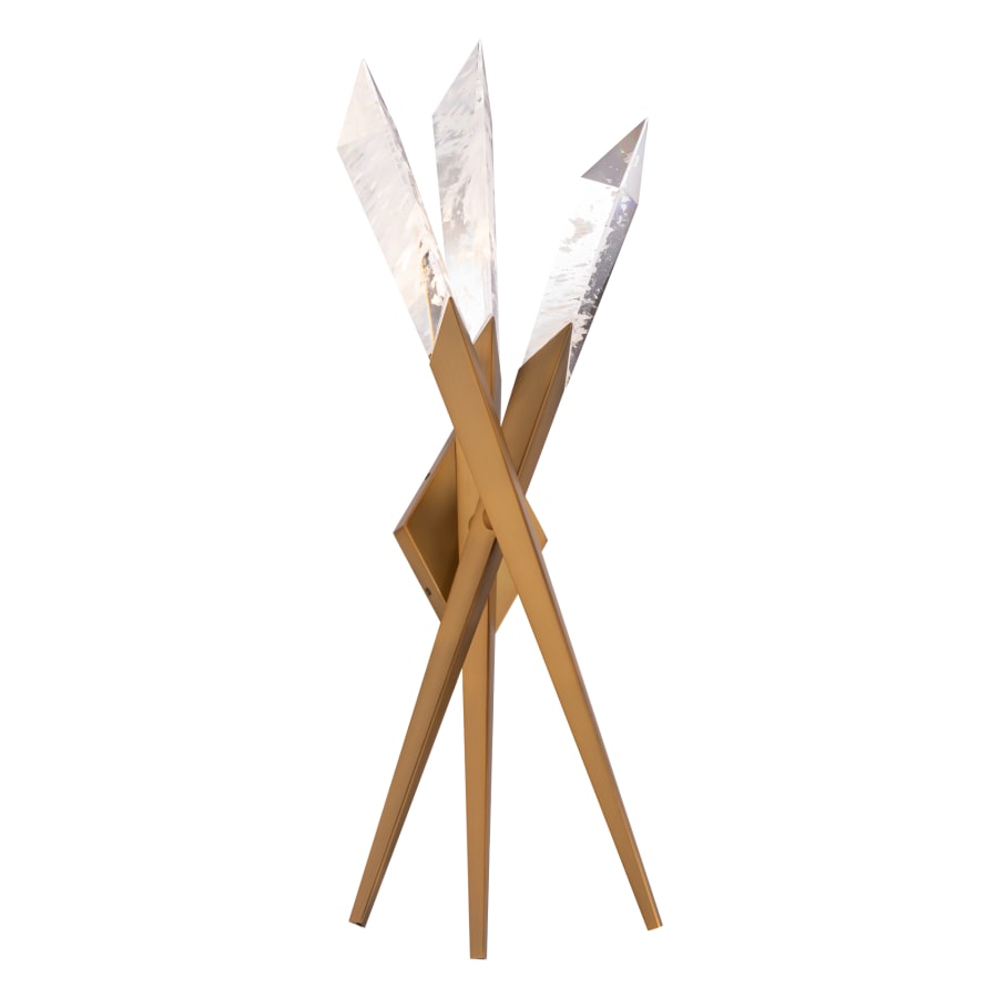 Solitude 70" Tall LED Wall Light with Clear Optic Haze Crystal, Bedroom Wall Sconce, Dimensions: Height: 70"