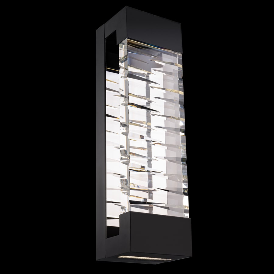Labyrinth 32" Tall LED Wall Light with Clear Optic Crystal, Bathroom Wall Sconce, detail 2