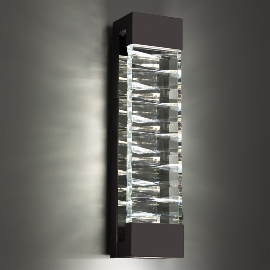 Labyrinth 32" Tall LED Wall Light with Clear Optic Crystal, Bathroom Wall Sconce, detail 3