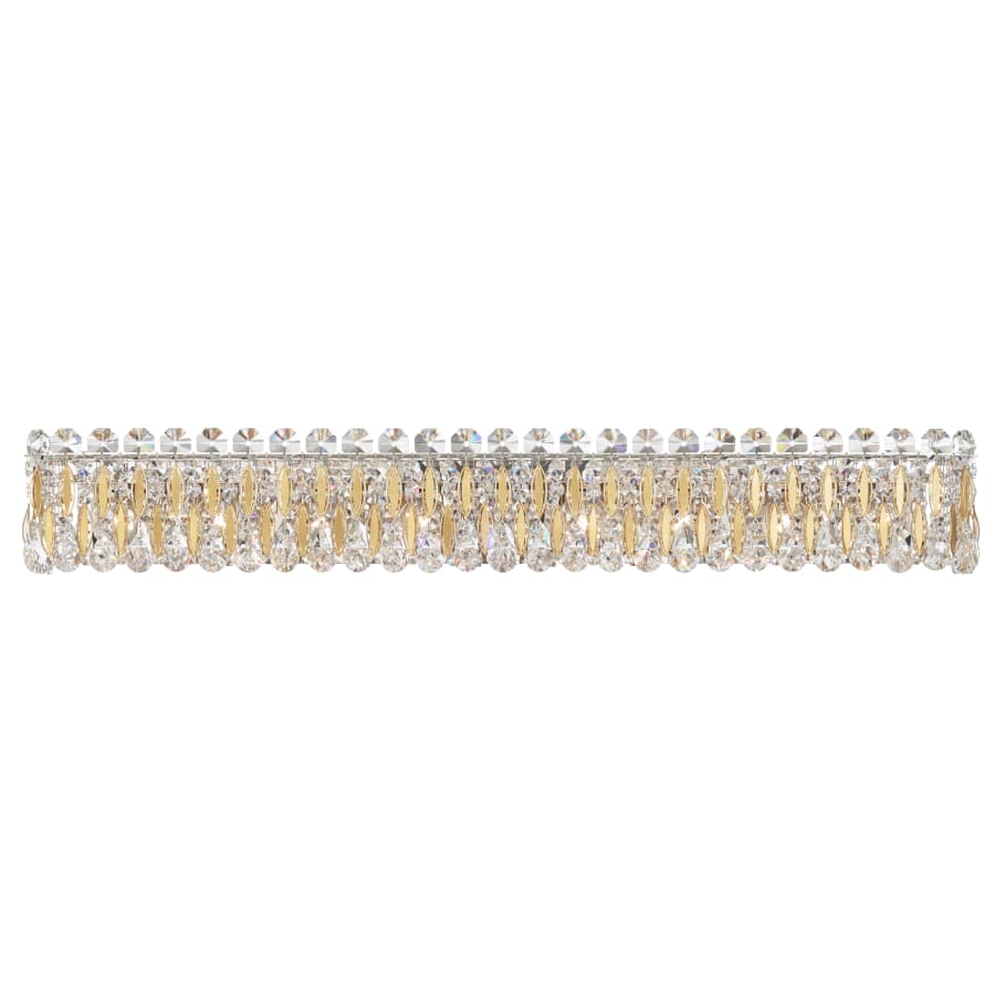 Sarella 8 Light 6" Tall Wall Light with Crystal Crystals, Bedroom Wall Sconce, 2"