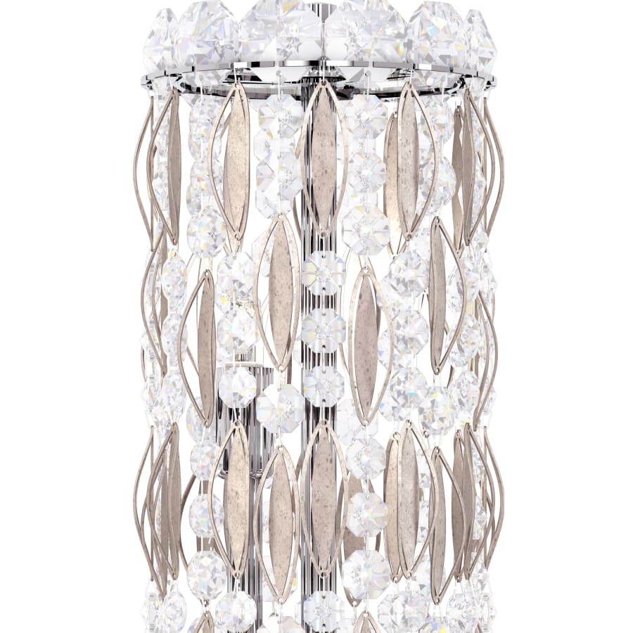 Sarella 8 Light 6" Tall Wall Light with Clear Crystals, Bedroom Wall Sconce, detail 8
