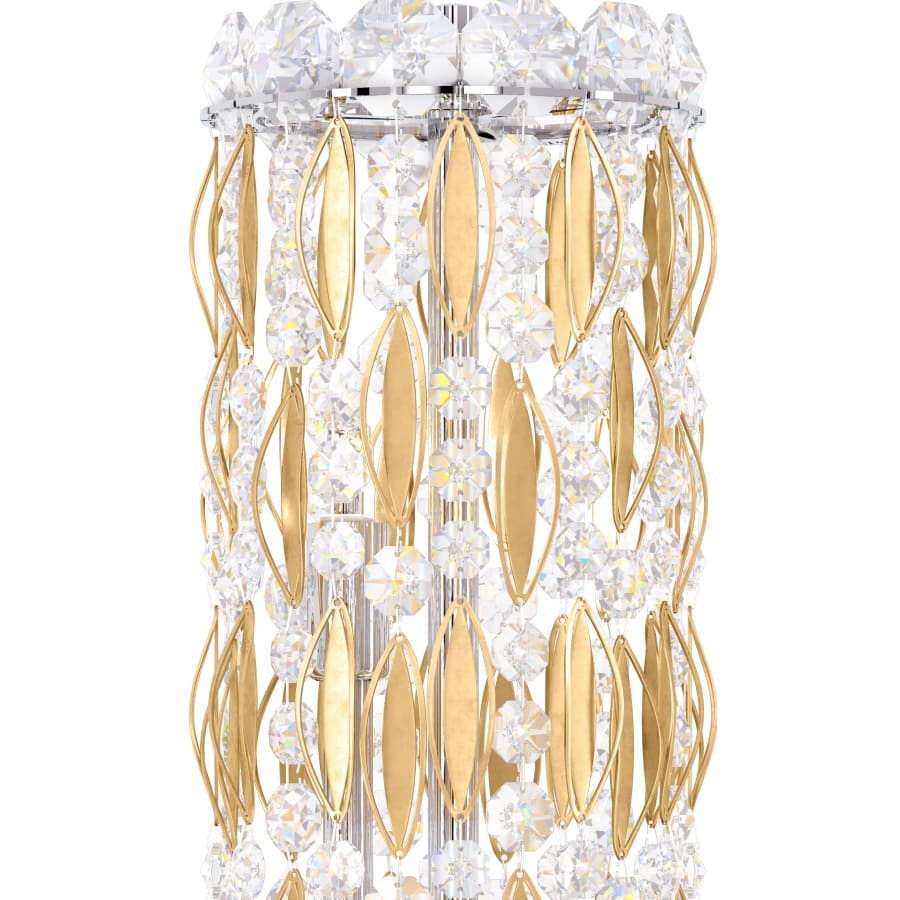 Sarella 8 Light 6" Tall Wall Light with Crystal Crystals, Bedroom Wall Sconce, detail 6