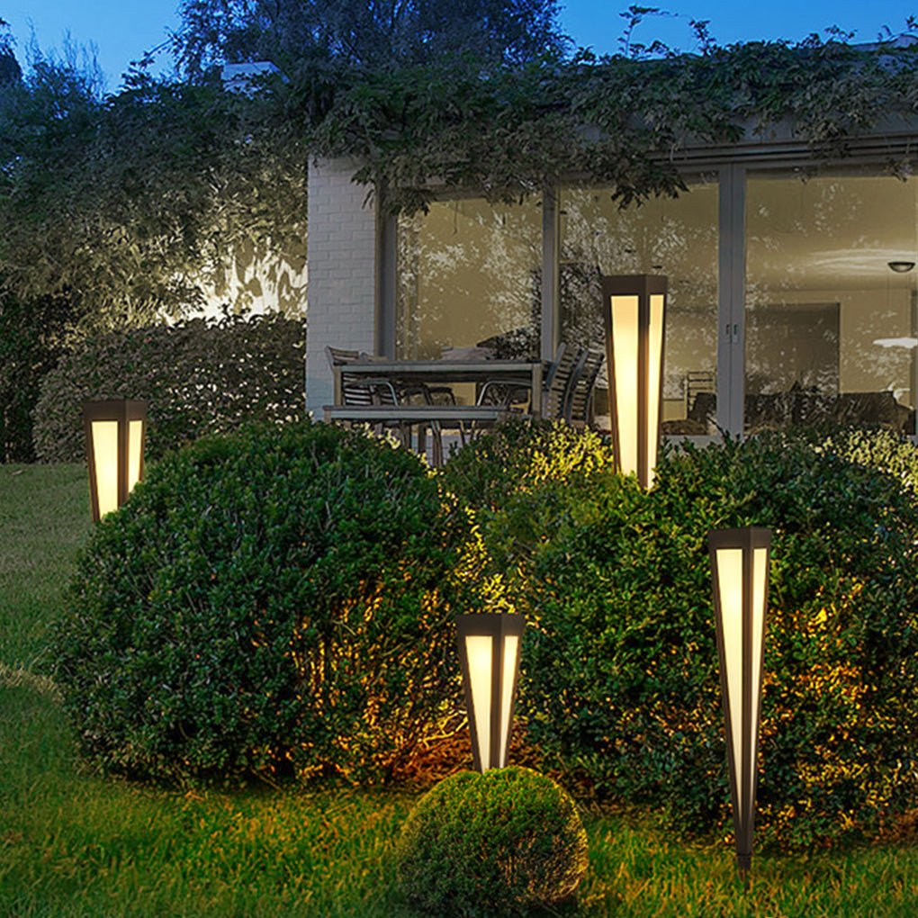 Square Conical LED Waterproof RGB Solar Lights Exterior Pathway Lights, Outdoor Wall Light, detail 4