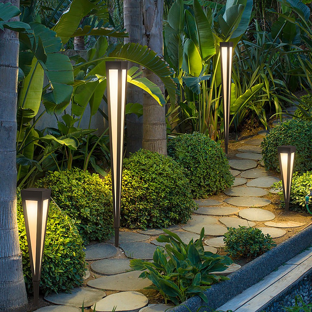 Square Conical LED Waterproof RGB Solar Lights Exterior Pathway Lights, Outdoor Wall Light, detail 5