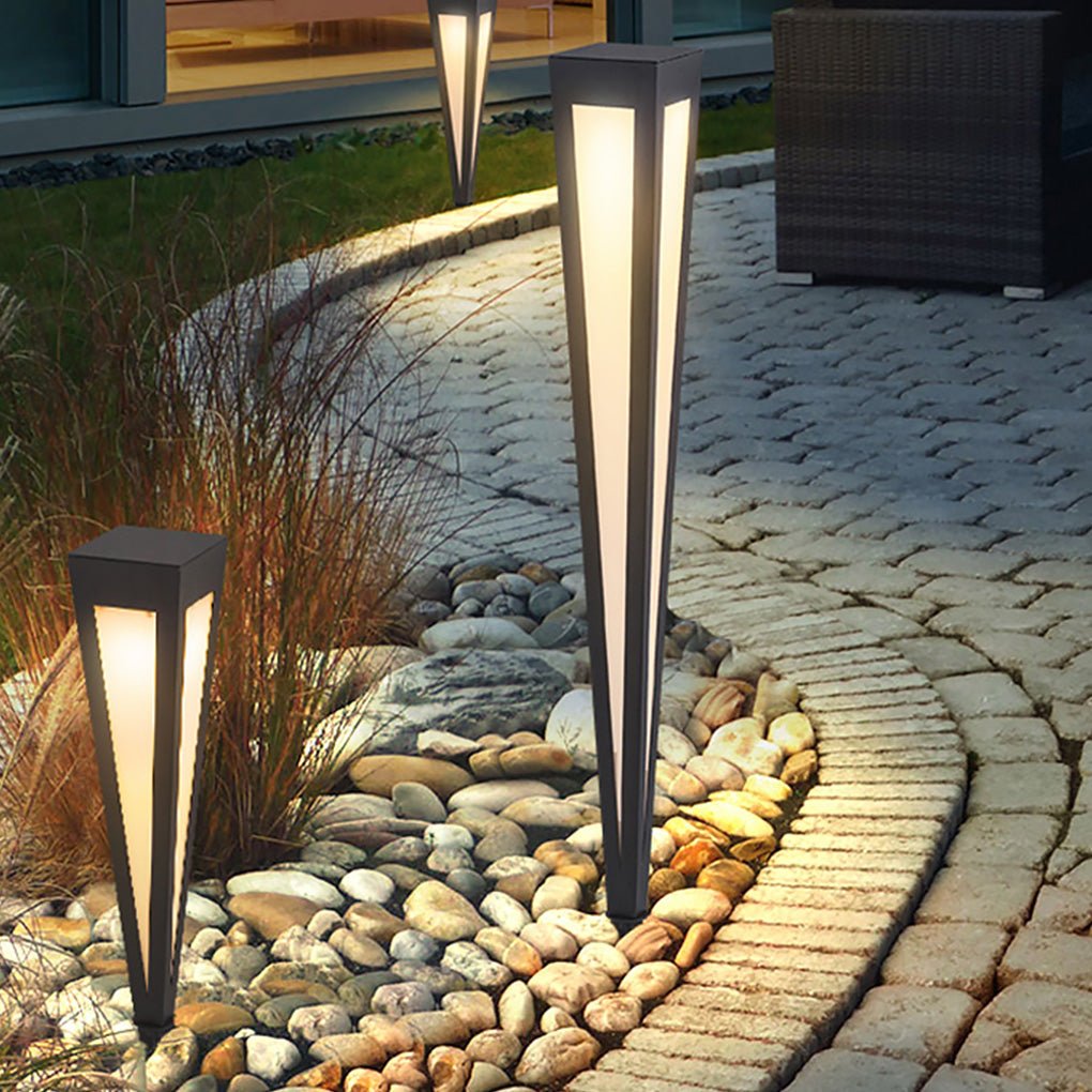 Square Conical LED Waterproof RGB Solar Lights Exterior Pathway Lights, Outdoor Wall Light, detail 6