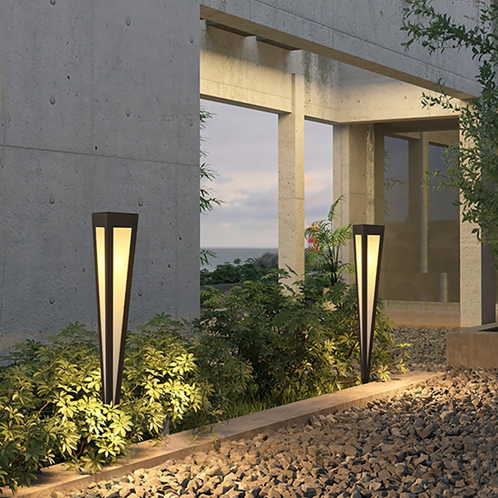 Square Conical LED Waterproof RGB Solar Lights Exterior Pathway Lights, Outdoor Wall Light, detail 2