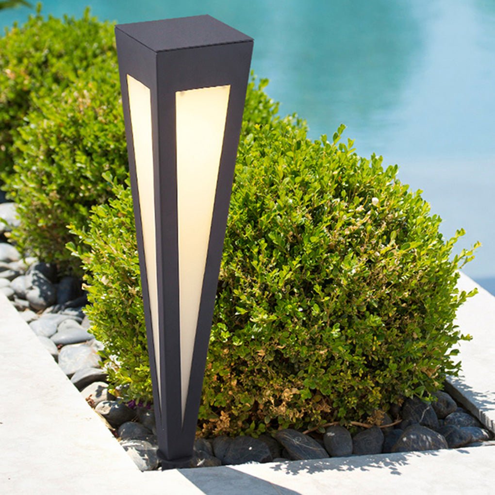 Square Conical LED Waterproof RGB Solar Lights Exterior Pathway Lights, Outdoor Wall Light, detail 9