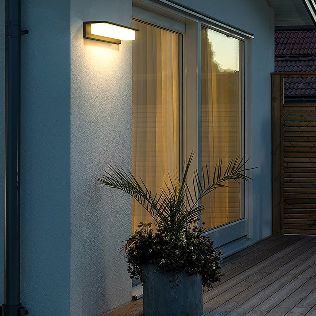 Contemporary Stainless Steel Linear LED Strip Exterior Wall Light - Contemporary, Weatherproof for Garden Villa, Outdoor Wall view 4