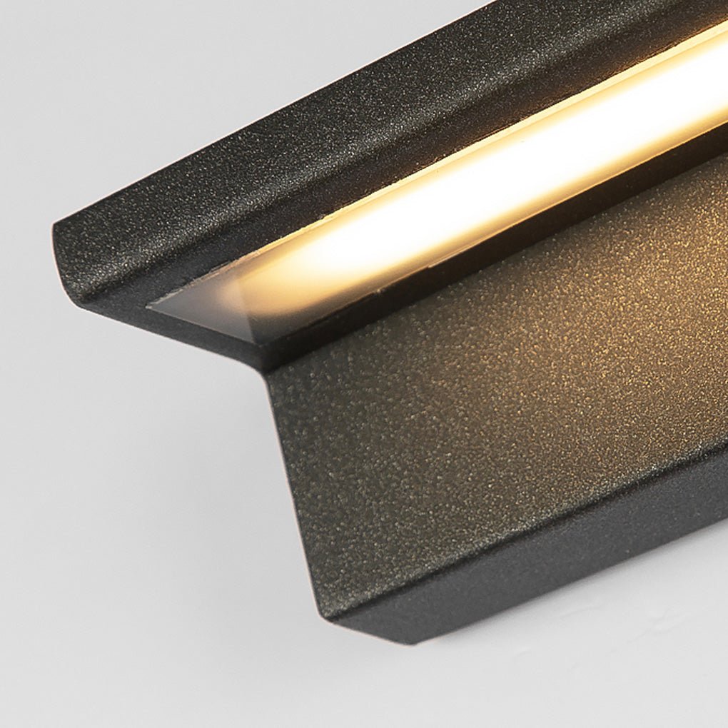 Contemporary Stainless Steel Linear LED Strip Exterior Wall Light - Contemporary, Weatherproof for Garden Villa, Outdoor Wall view 10