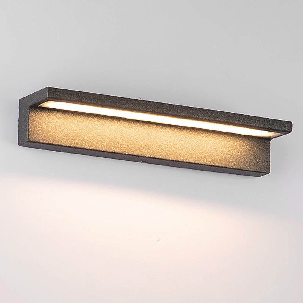Contemporary Stainless Steel Linear LED Strip Exterior Wall Light - Contemporary, Weatherproof for Garden Villa, Outdoor Wall view 6