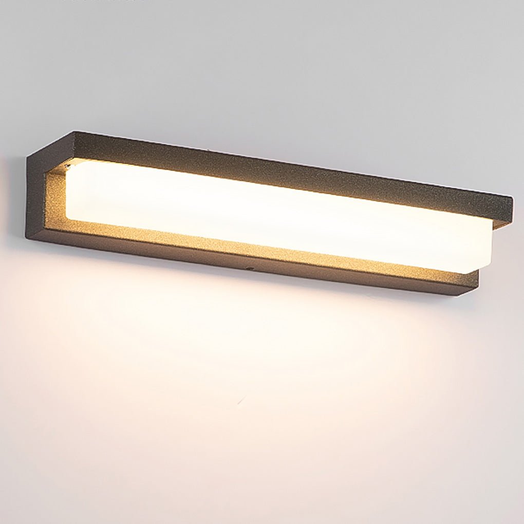 Contemporary Stainless Steel Linear LED Strip Exterior Wall Light - Contemporary, Weatherproof for Garden Villa, Outdoor Wall view 7