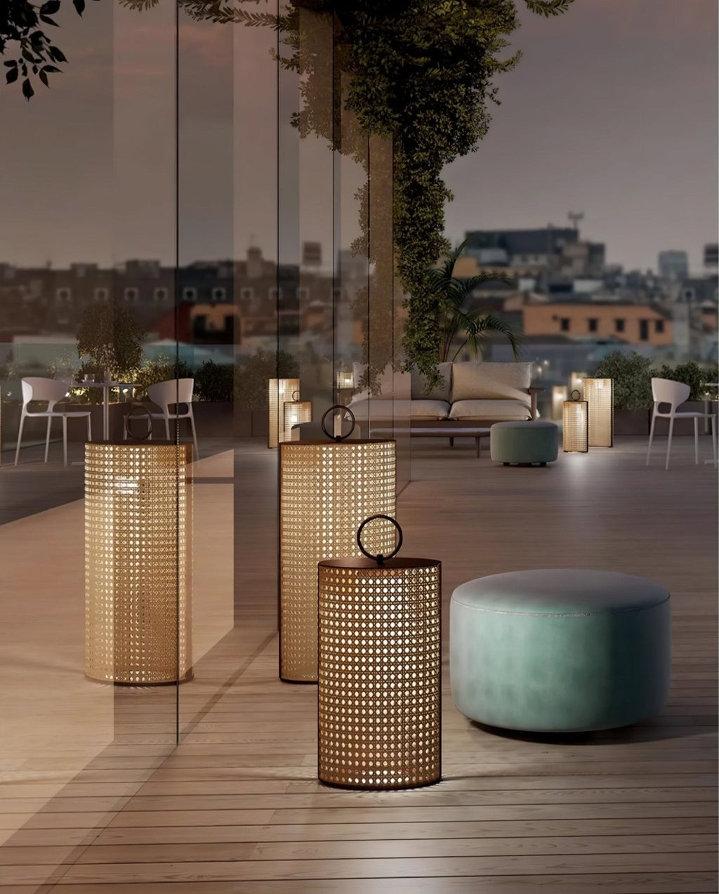 Metal Solara Woven Solar Garden Lantern, Outdoor Wall Light, detail 13