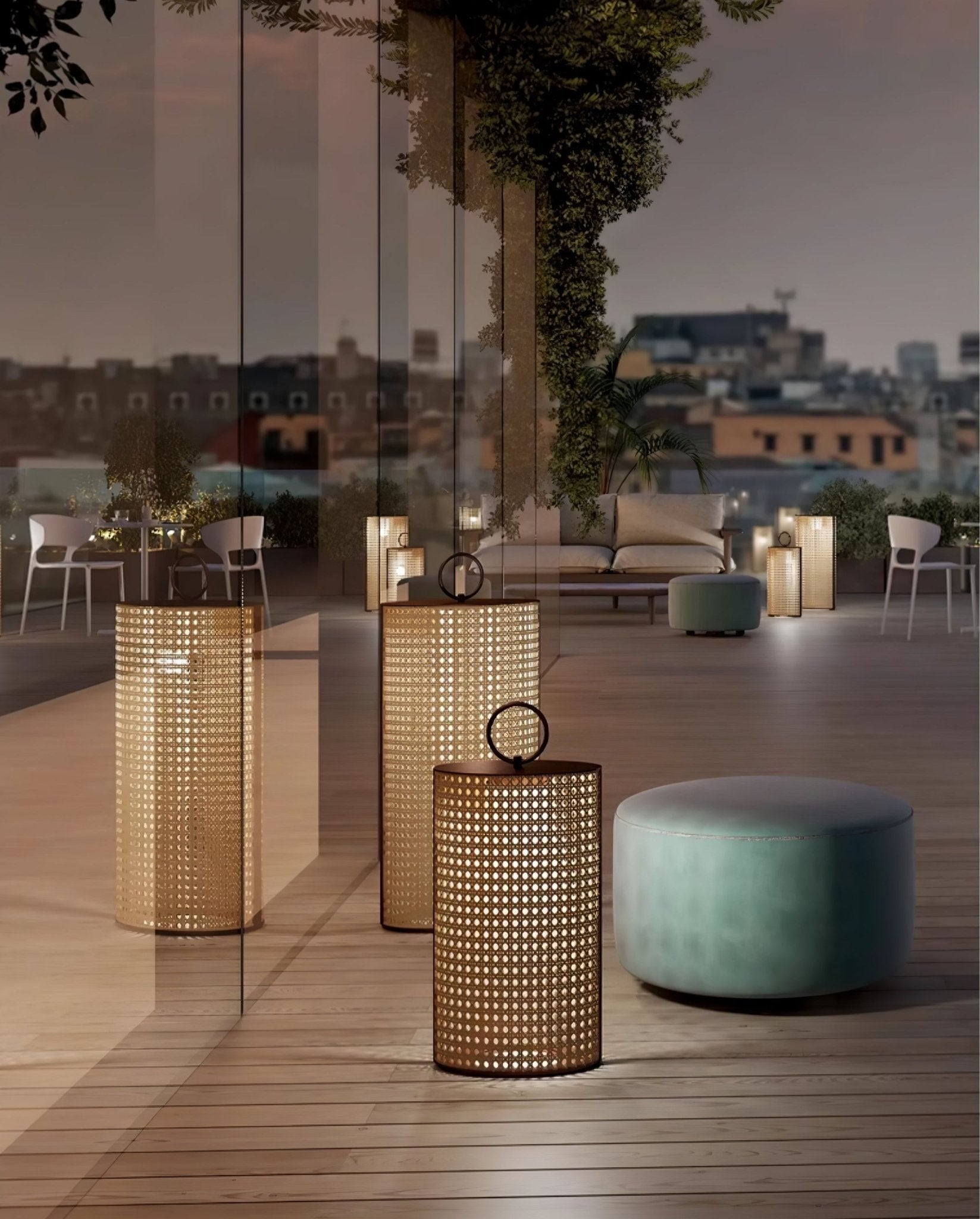 Metal Solara Woven Solar Garden Lantern, Outdoor Wall Light, detail 13