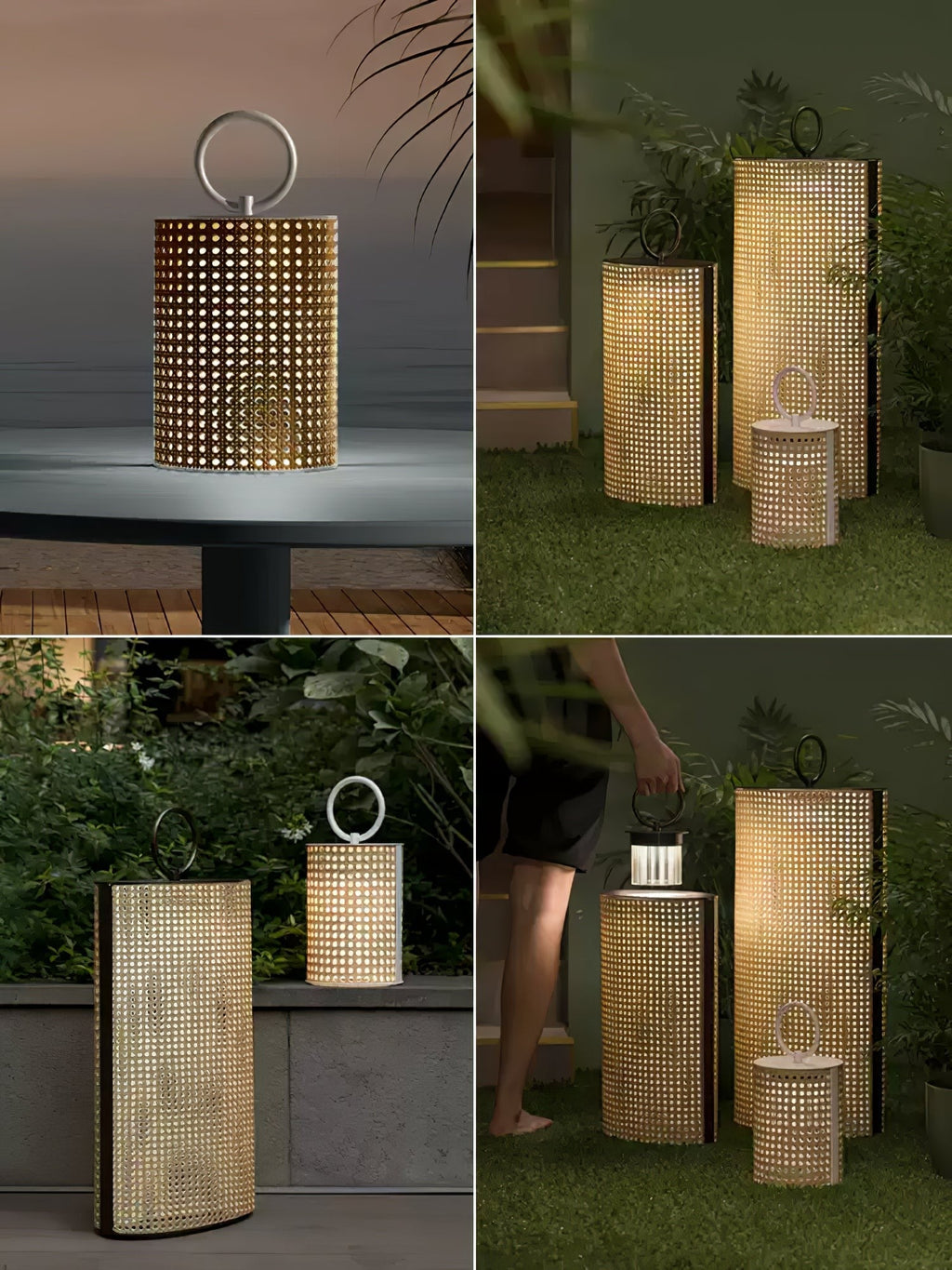 Metal Solara Woven Solar Garden Lantern, Outdoor Wall Light, detail 17