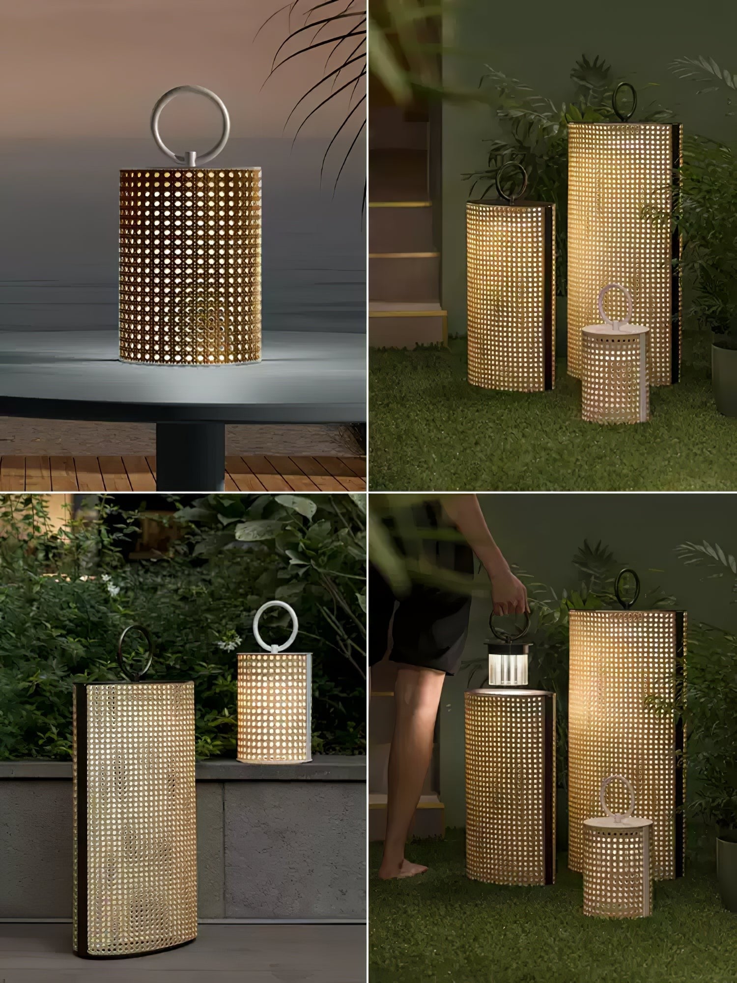 Metal Solara Woven Solar Garden Lantern, Outdoor Wall Light, detail 17