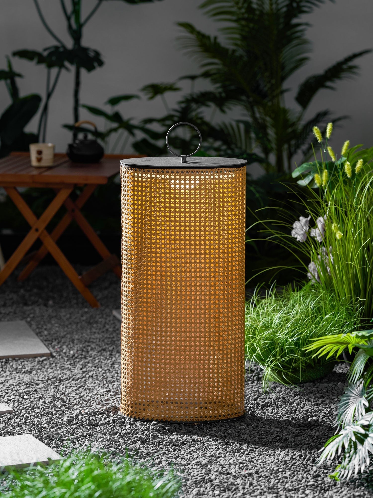 Metal Solara Woven Solar Garden Lantern, Outdoor Wall Light, detail 18