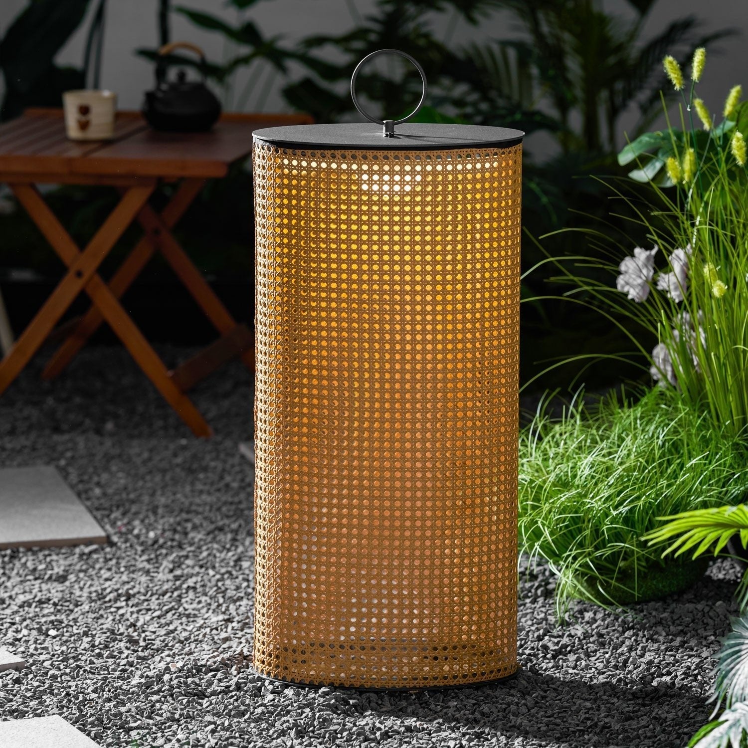Metal Solara Woven Solar Garden Lantern, Outdoor Wall Light, detail 19