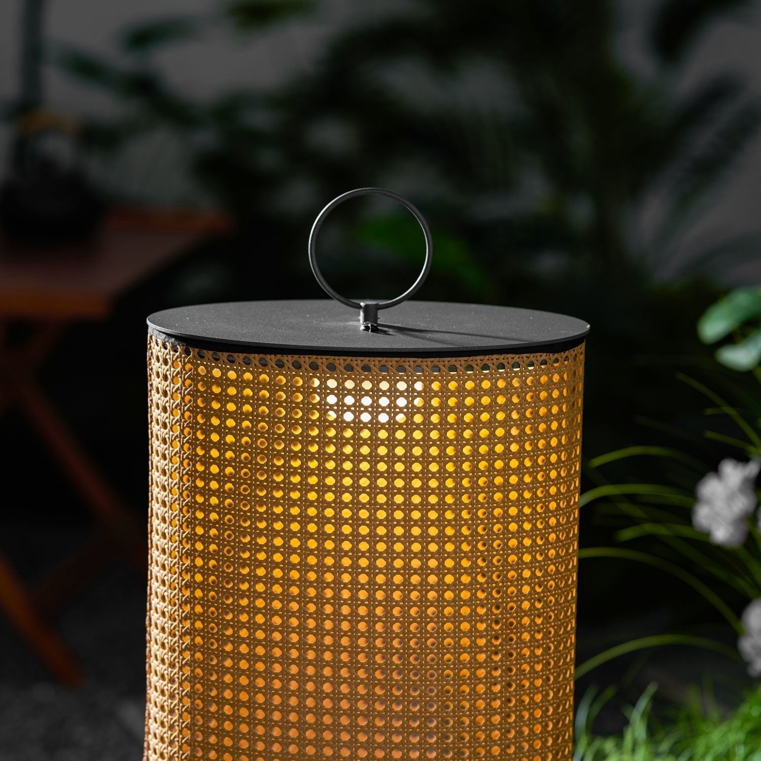 Metal Solara Woven Solar Garden Lantern, Outdoor Wall Light, detail 31