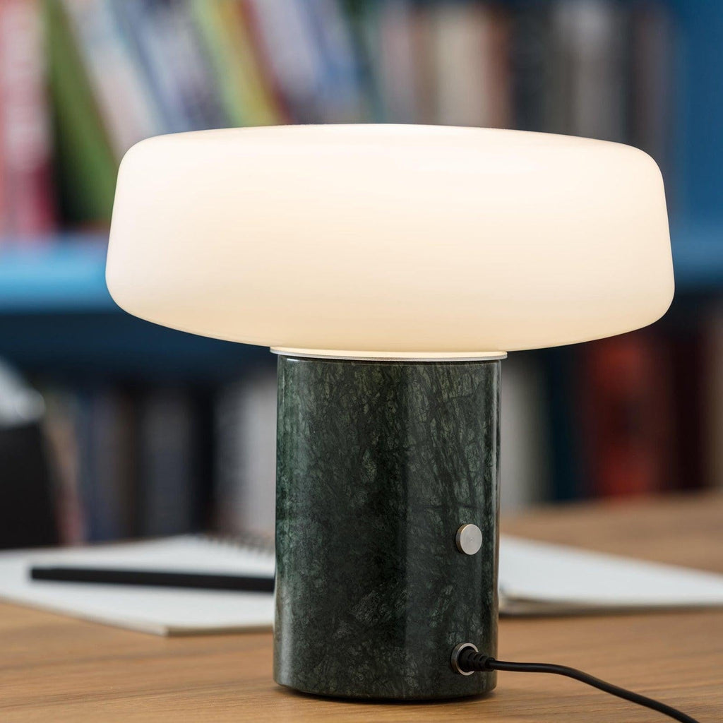 Solid Marble Cylinder Table Light, Bedside Table Lamp, detail 12