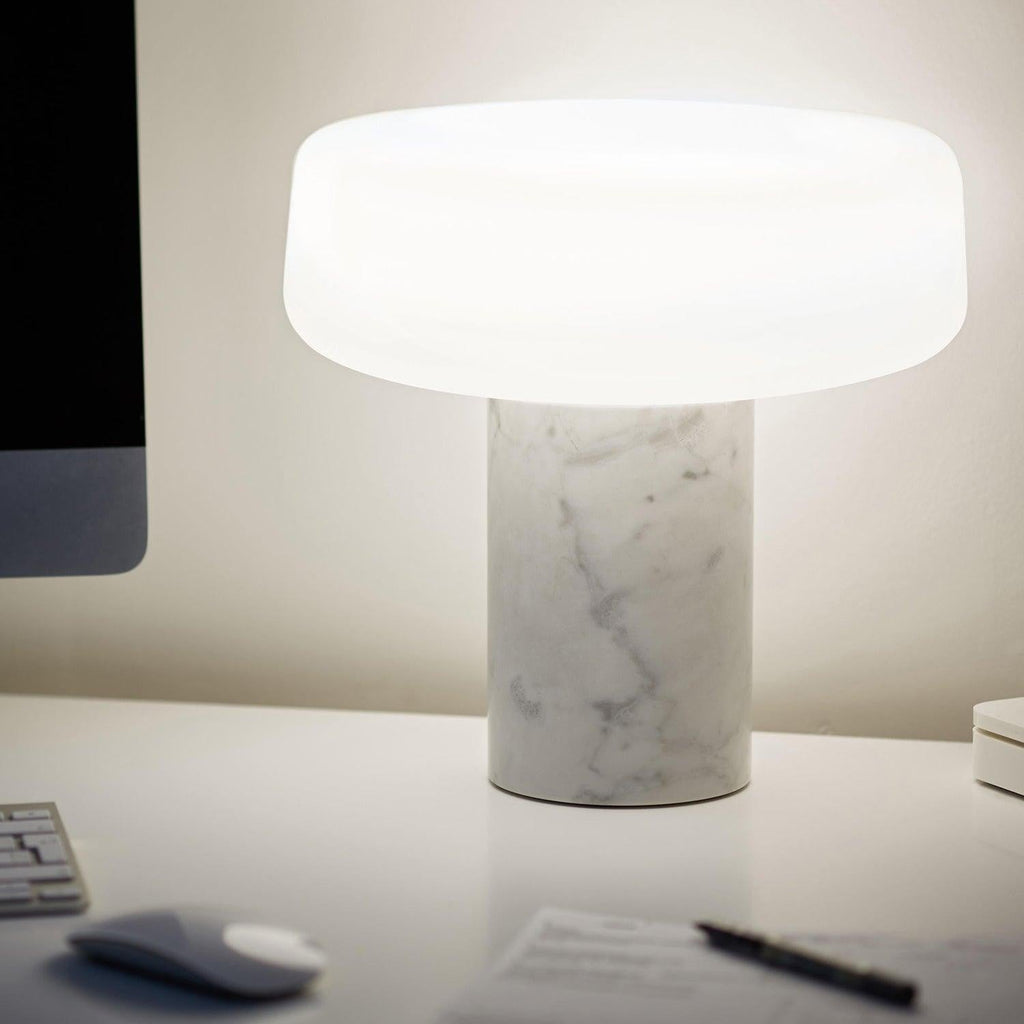 Solid Marble Cylinder Table Light, Bedside Table Lamp, detail 13