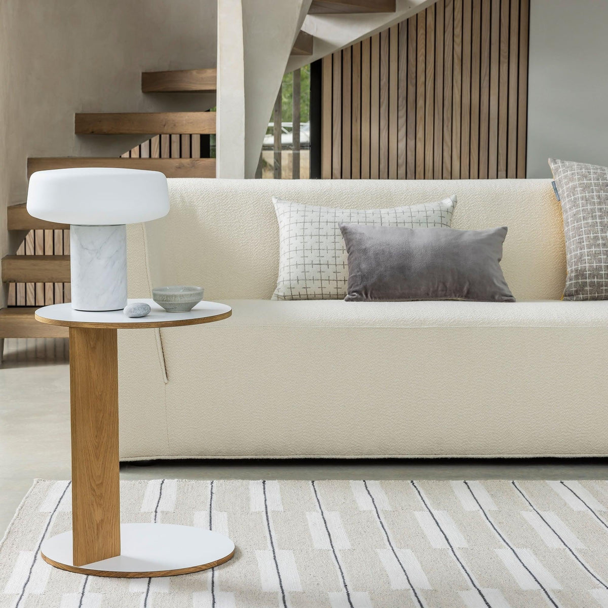 Solid Marble Cylinder Table Light, Bedside Table Lamp, detail 14