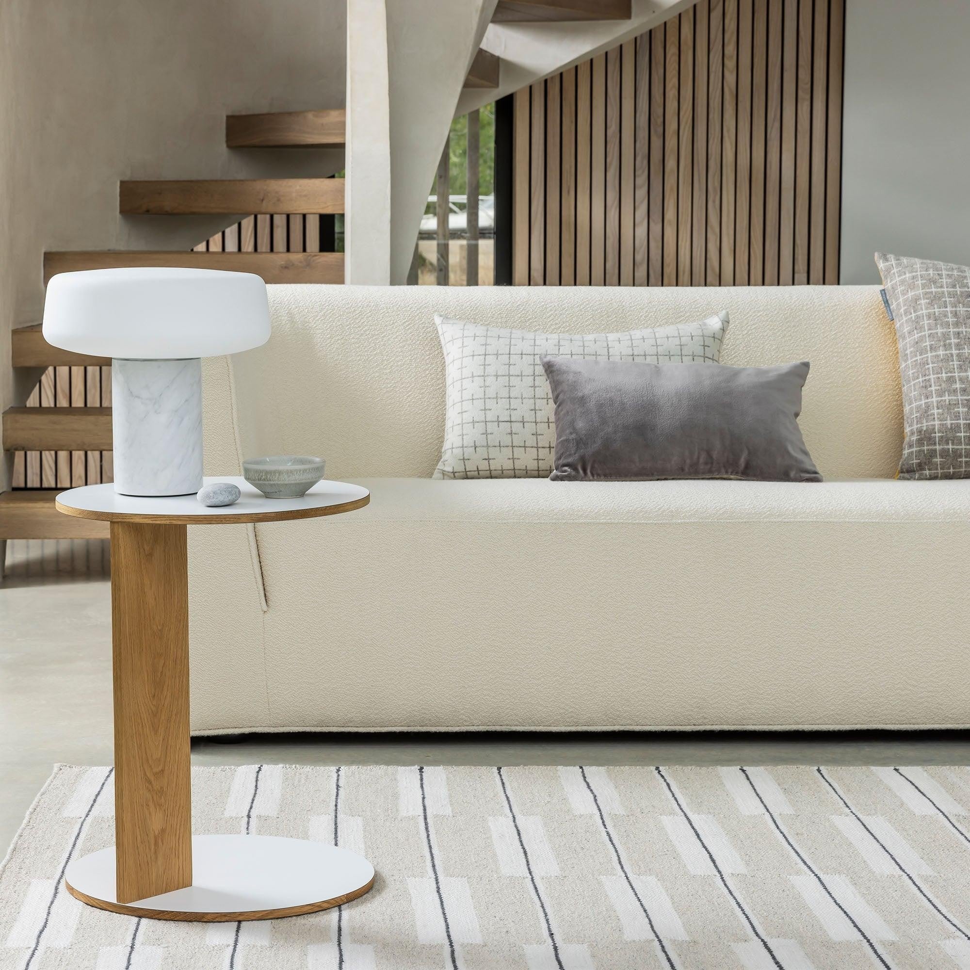 Solid Marble Cylinder Table Light, Bedside Table Lamp, detail 14