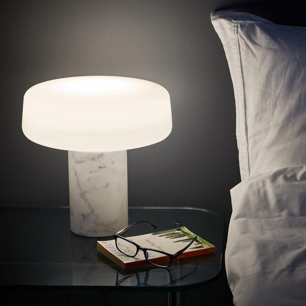 Solid Marble Cylinder Table Light, Bedside Table Lamp, detail 15