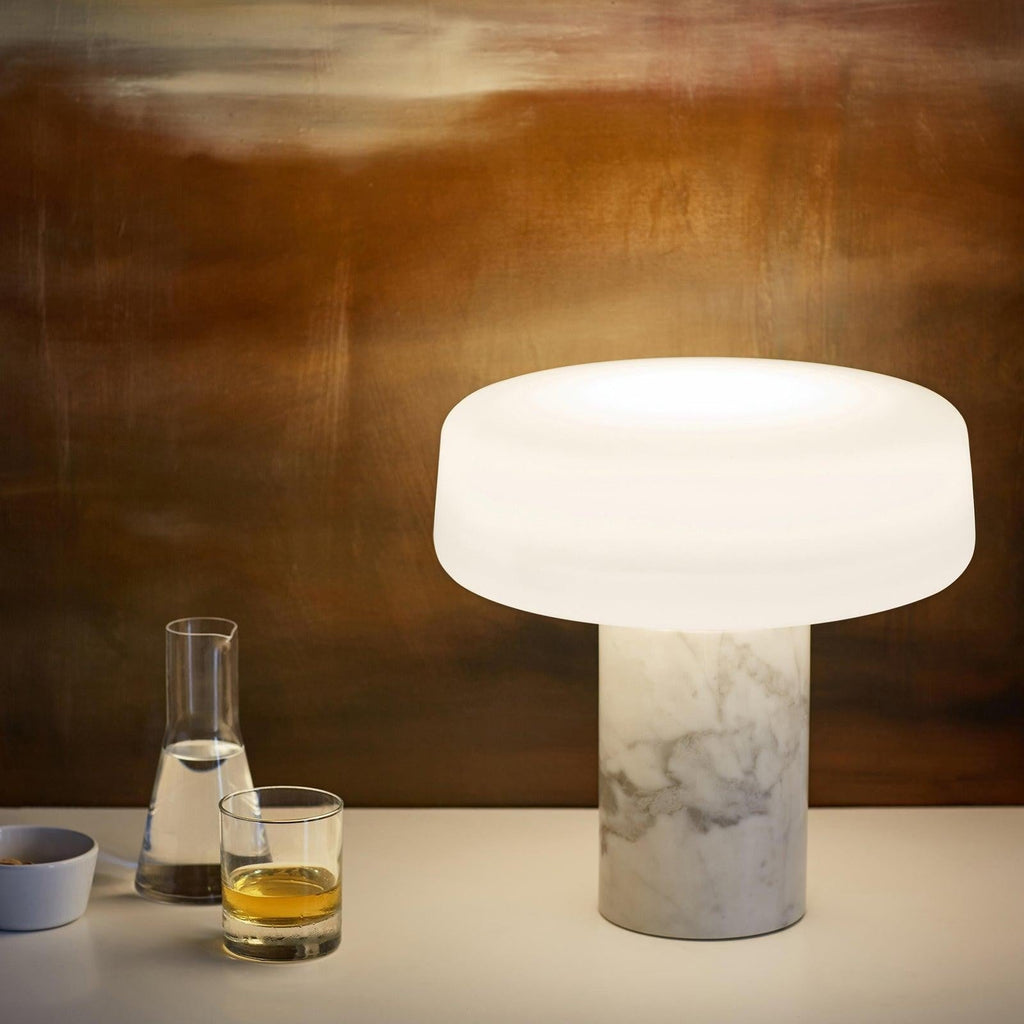 Solid Marble Cylinder Table Light, Bedside Table Lamp, detail 17