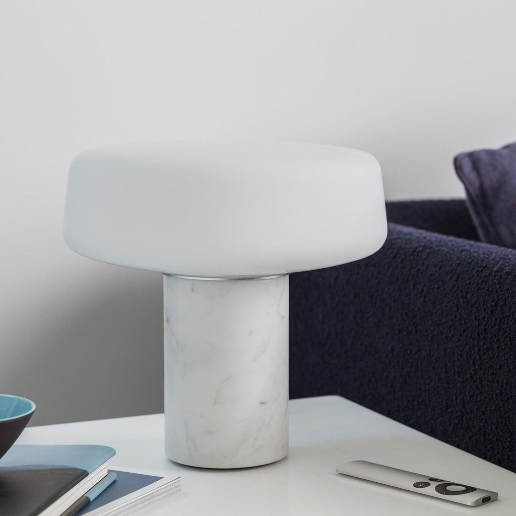 Solid Marble Cylinder Table Light, Bedside Table Lamp, detail 18