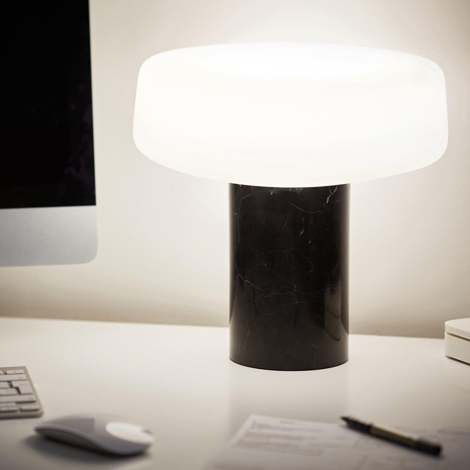 Solid Marble Cylinder Table Light, Bedside Table Lamp, detail 20