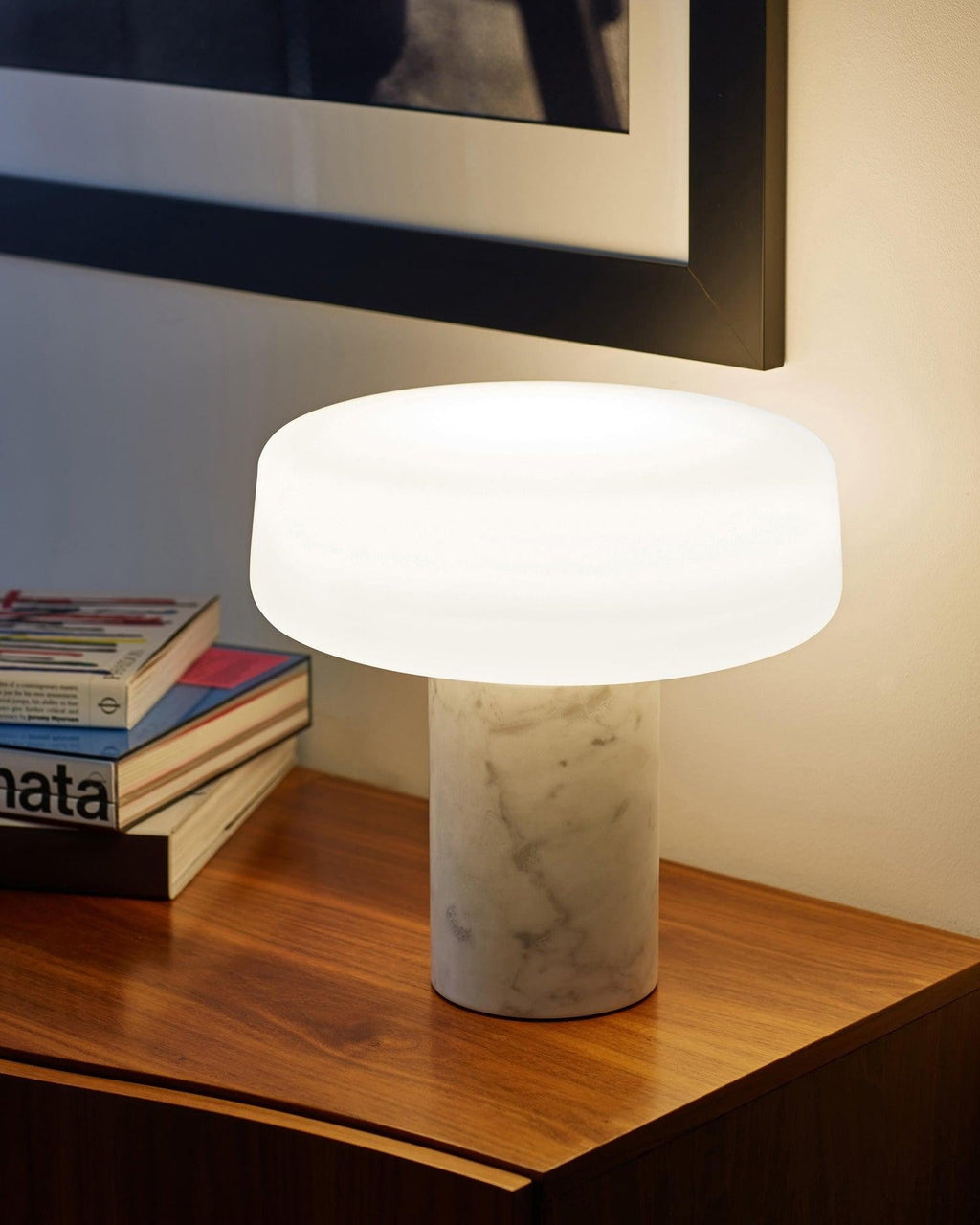 Solid Marble Cylinder Table Light, Bedside Table Lamp, detail 22