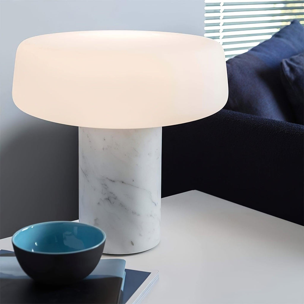 Solid Marble Cylinder Table Light, Bedside Table Lamp, detail 23