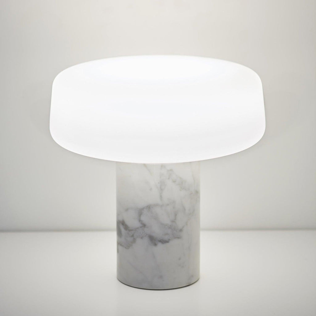 Solid Marble Cylinder Table Light, Bedside Table Lamp, detail 24
