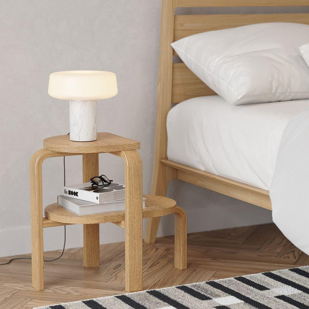 Solid Marble Cylinder Table Light, Bedside Table Lamp, detail 26