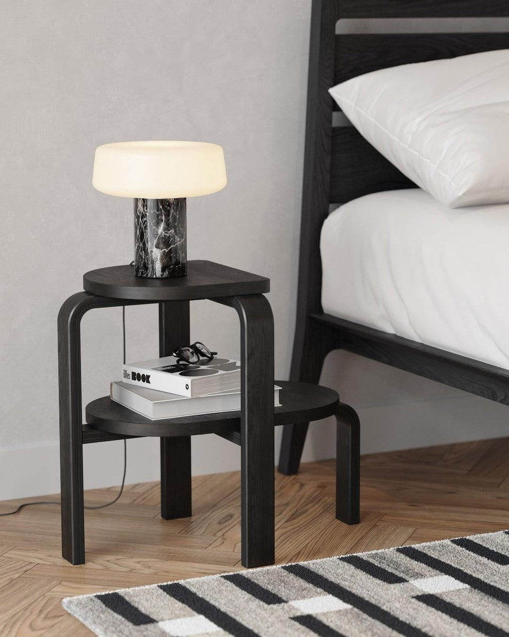 Solid Marble Cylinder Table Light, Bedside Table Lamp, detail 28