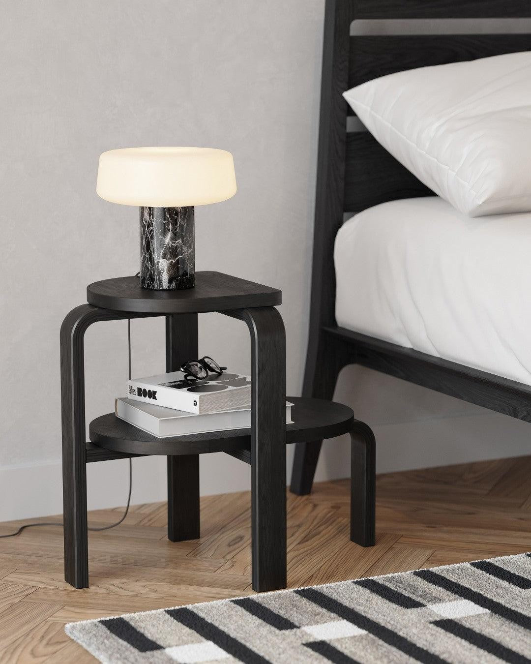 Solid Marble Cylinder Table Light, Bedside Table Lamp, detail 28