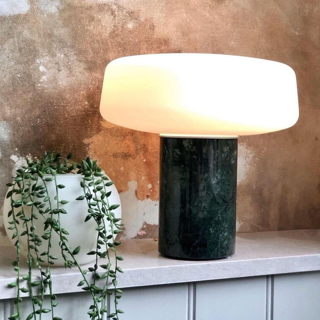 Solid Marble Cylinder Table Light, Bedside Table Lamp, detail 31