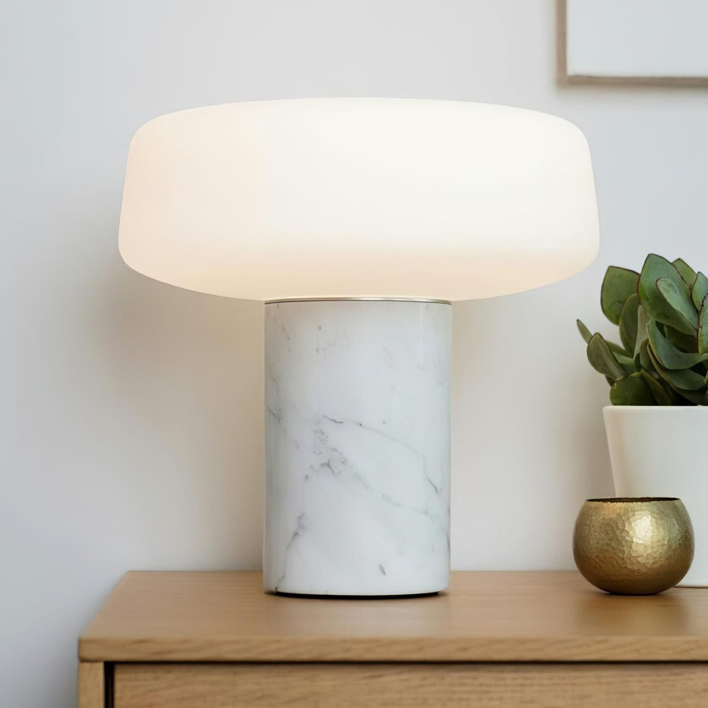 Solid Marble Cylinder Table Light, Bedside Table Lamp, detail 39