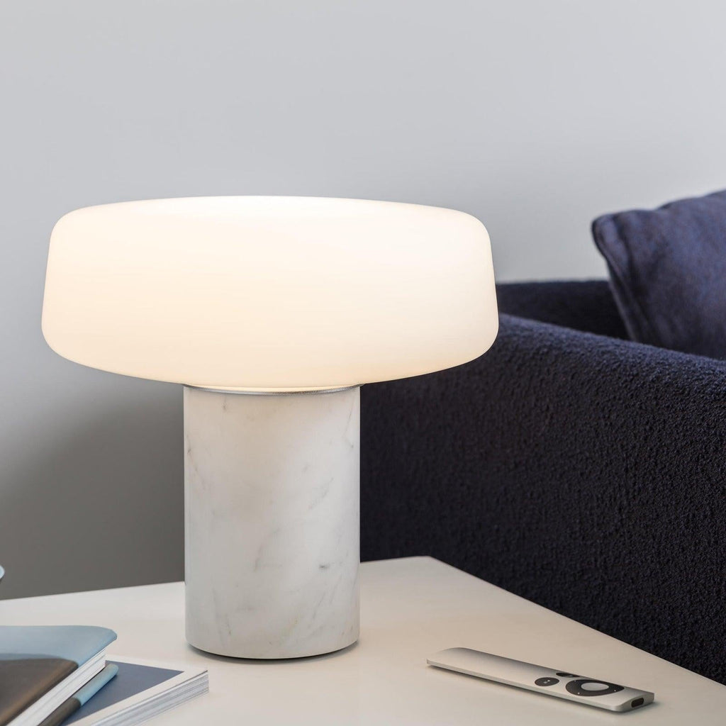 Solid Marble Cylinder Table Light, Bedside Table Lamp, detail 8