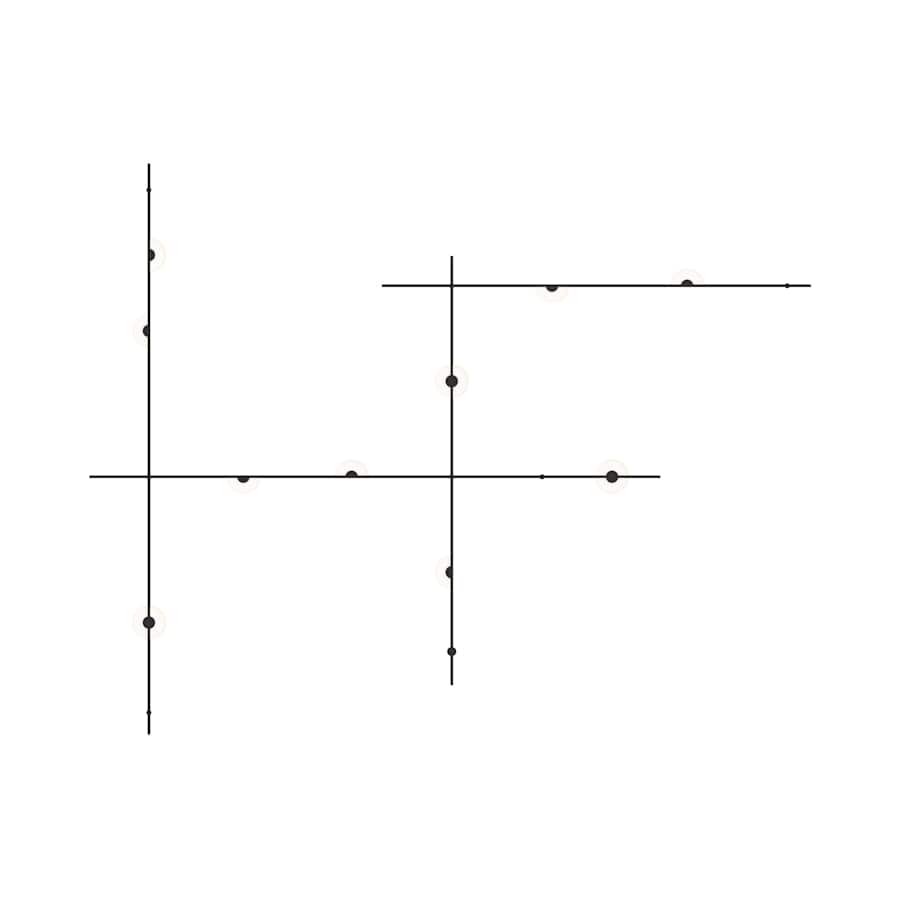 Suspenders 13 Light 123" Tall LED Wall Light, Bedroom Wall Sconce, Dimensions Height: 97"