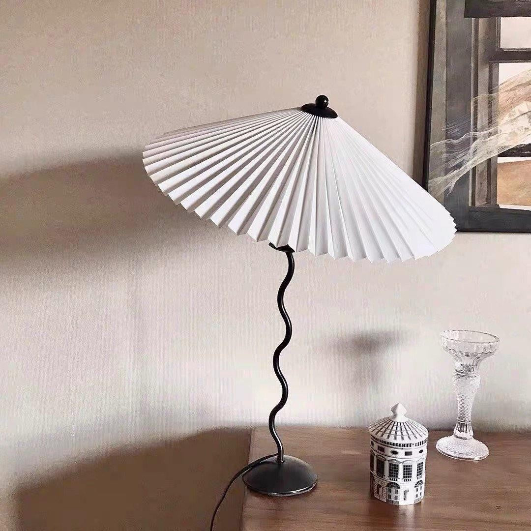 Squiggle Pleated Table Light, Bedside Table Lamp, detail 14