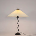Squiggle Pleated Table Light, Bedside Table Lamp, Metal, ∅ 17″ x H 23.6″