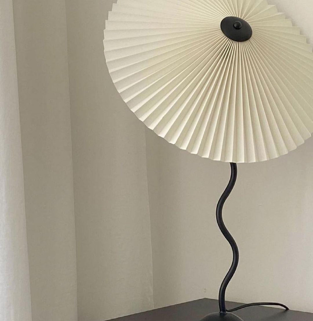 Squiggle Pleated Table Light, Bedside Table Lamp, detail 27