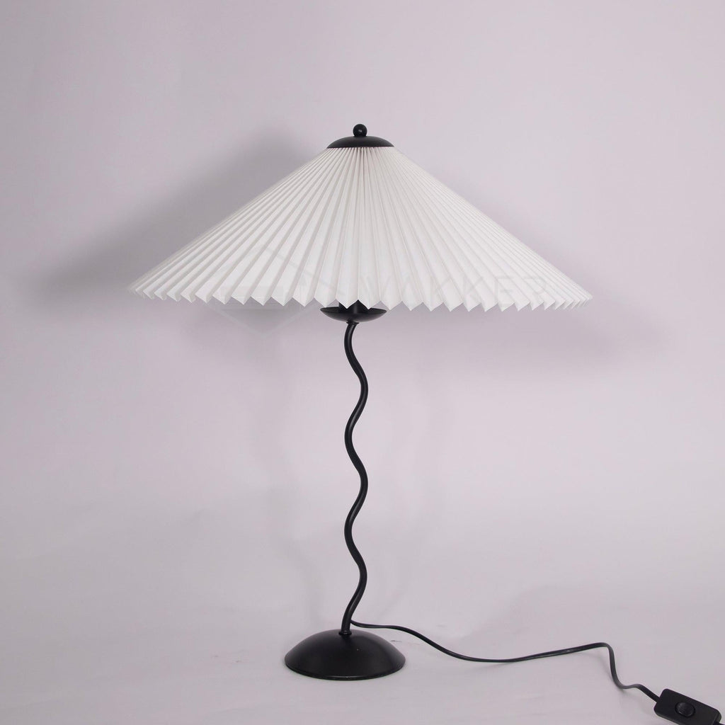 Squiggle Pleated Table Light, Bedside Table Lamp, detail 33