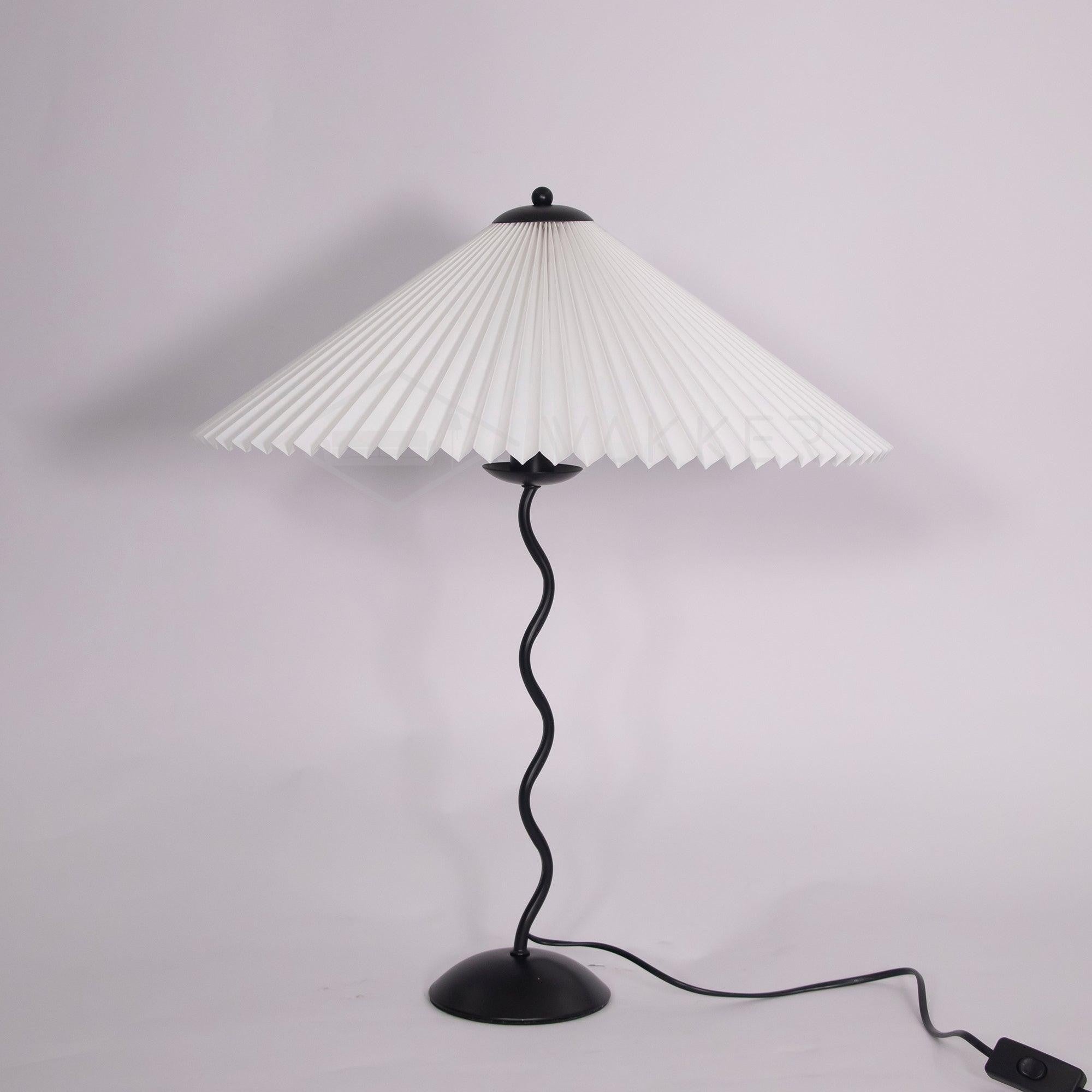 Squiggle Pleated Table Light, Bedside Table Lamp, detail 33